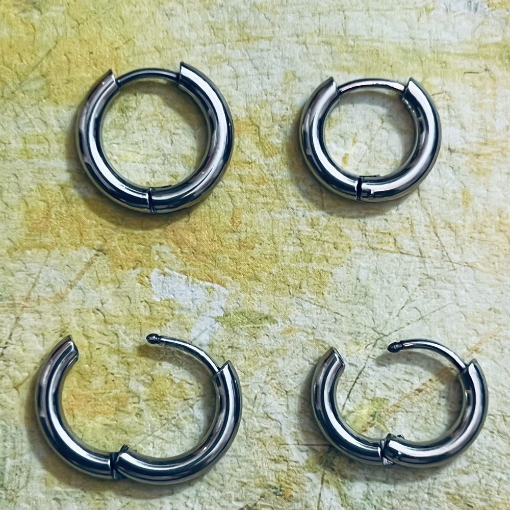 Huggie Cartilage Hoops Earrings 8mm and 10mm
